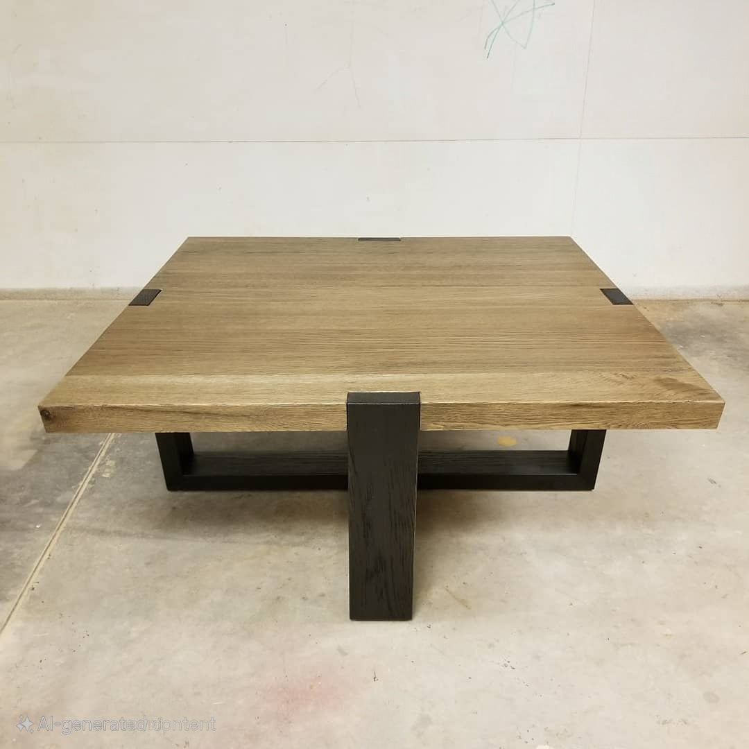 4' Square Oak Coffee Table